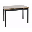 Стол обеденный SIGNAL GD017 орех винтажный/черный мат 110-170/74